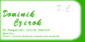 dominik czirok business card